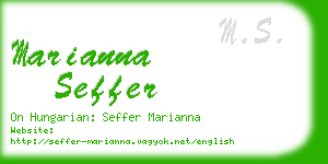 marianna seffer business card